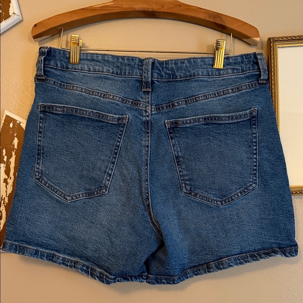Celebrity Pink Dark Blue High-Rise Denim Shorts - Picture 3 of 6